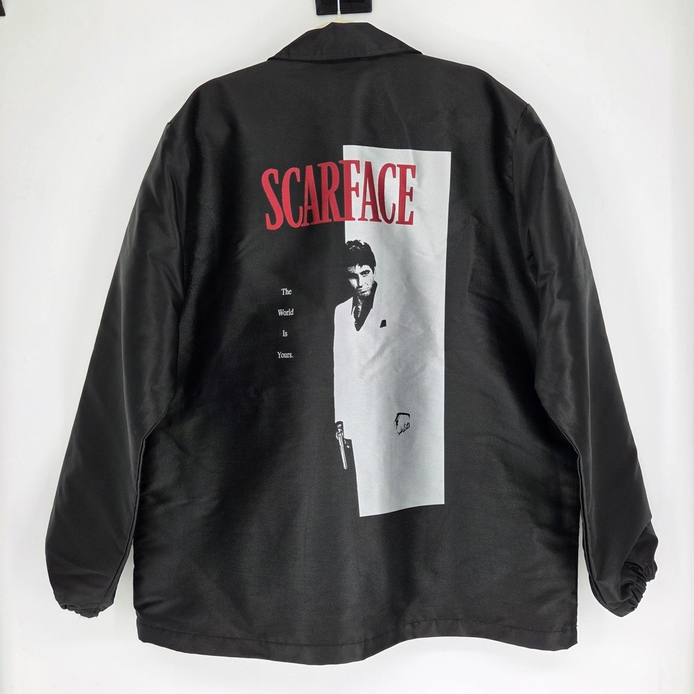 Scarface Shoe Palace Jacket 2XL Statement Biker 80s Movie Maximalist Layer Black